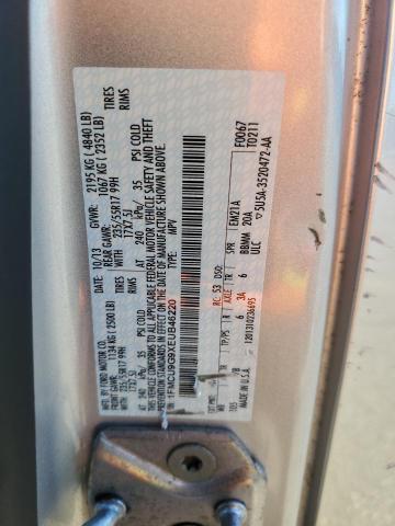 1FMCU9G9XEUB46220 - 2014 FORD ESCAPE SE SILVER photo 12