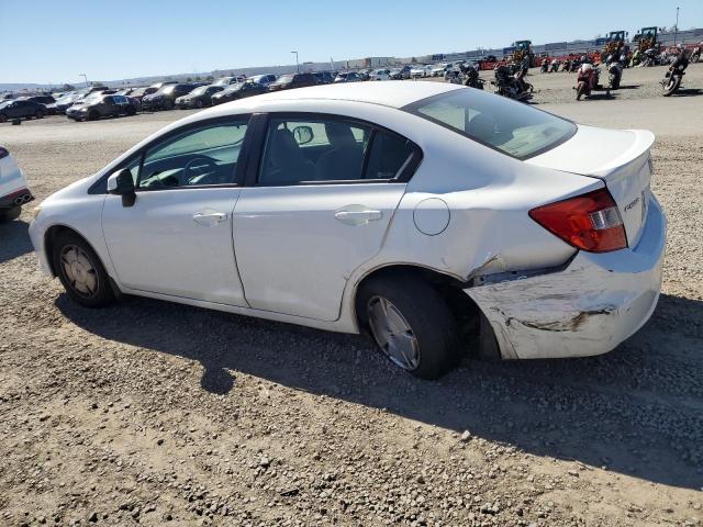 2HGFB2F68CH548843 - 2012 HONDA CIVIC HF WHITE photo 2