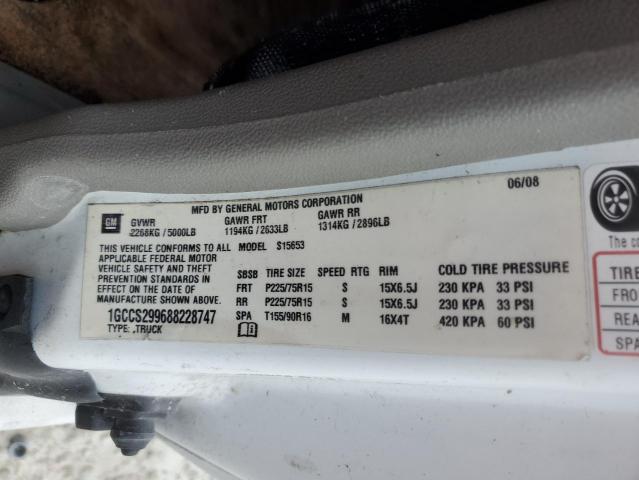 1GCCS299688228747 - 2008 CHEVROLET COLORADO LS WHITE photo 13