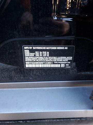 WBY43AW09RFT23851 - 2024 BMW I4 EDRIVE 35 BLACK photo 12