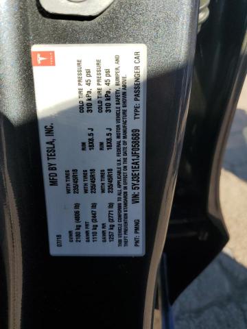 5YJ3E1EA1JF058689 - 2018 TESLA MODEL 3 Сұр фото 12