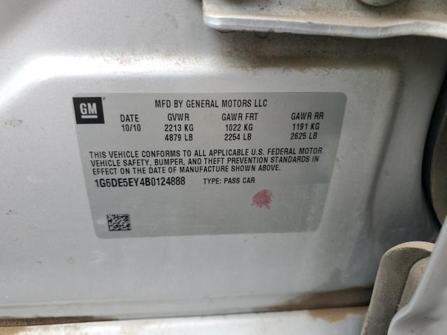 1G6DE5EY4B0124888 - 2011 CADILLAC CTS LUXURY COLLECTION SILVER photo 12