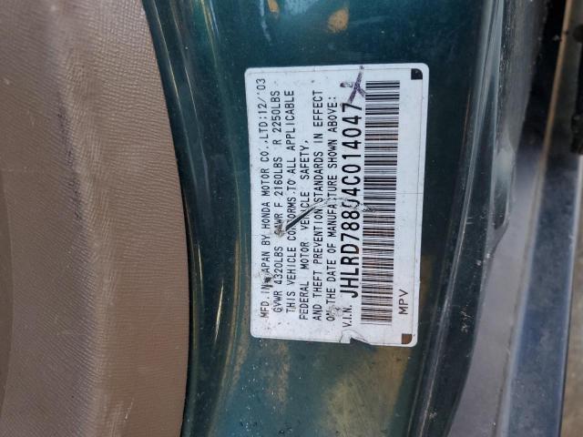 JHLRD78894C014047 - 2004 HONDA CR-V EX Grün Foto 13