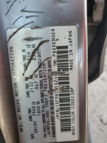 JM1BL1SF9A1216240 - 2010 MAZDA 3 I GRAY photo 12