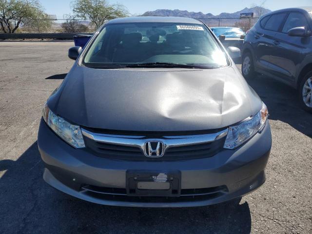19XFB2F51CE387267 - 2012 HONDA CIVIC LX GRAY photo 5