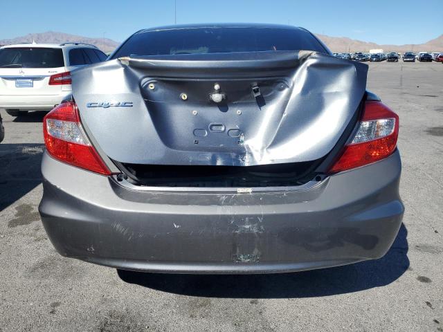 19XFB2F51CE387267 - 2012 HONDA CIVIC LX GRAY photo 6