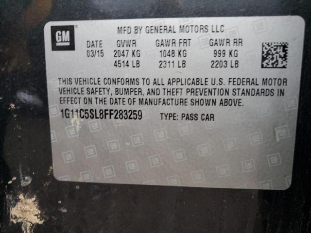 1G11C5SL8FF283259 - 2015 CHEVROLET MALIBU 1LT Qara foto 12