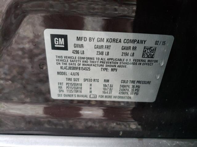 KL4CJBSB9FB154525 - 2015 BUICK ENCORE CONVENIENCE 栗色 照片 13