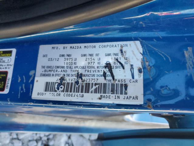 JM1BL1V70C1623757 - 2012 MAZDA 3 I BLUE photo 12