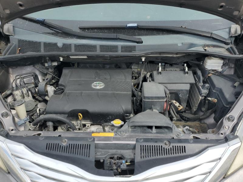 5TDYK3DCXBS019478 - 2011 TOYOTA SIENNA XLE Graphite photo 12