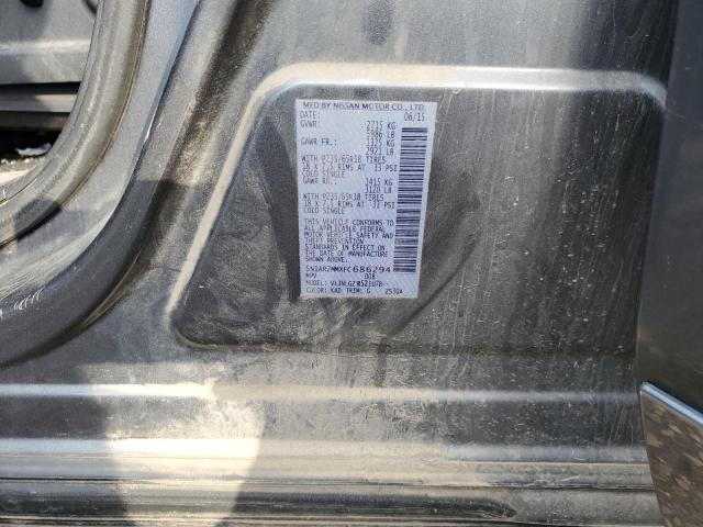 5N1AR2MMXFC686294 - 2015 NISSAN PATHFINDER S 灰色 照片 14