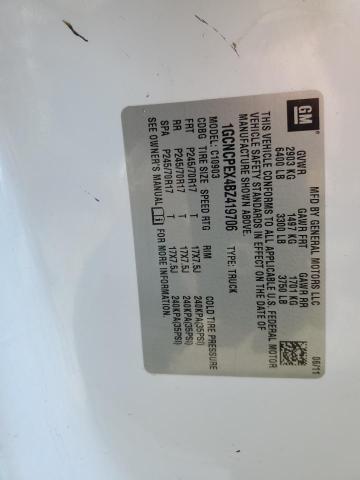 1GCNCPEX4BZ419706 - 2011 CHEVROLET SILVERADO C1500 თეთრი ფოტო 12