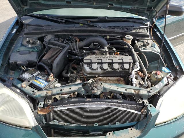 1HGES16552L072856 - 2002 HONDA CIVIC LX GREEN photo 11