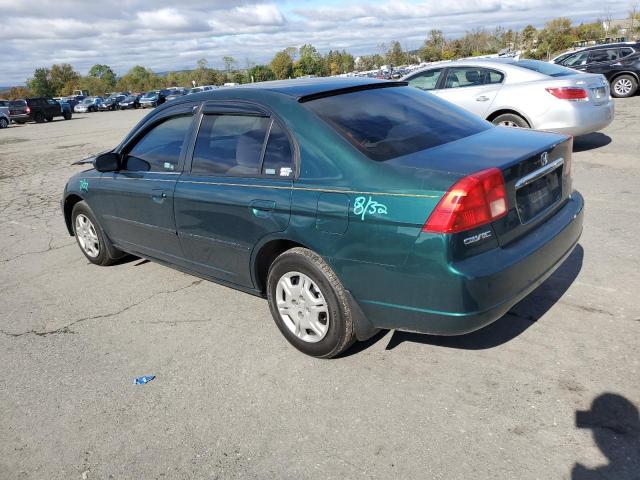 1HGES16552L072856 - 2002 HONDA CIVIC LX GREEN photo 2