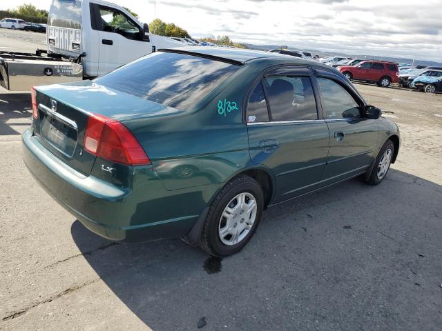 1HGES16552L072856 - 2002 HONDA CIVIC LX GREEN photo 3