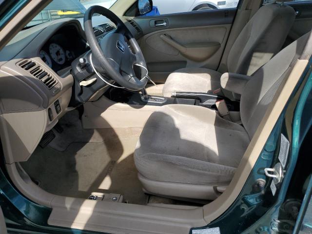 1HGES16552L072856 - 2002 HONDA CIVIC LX GREEN photo 7