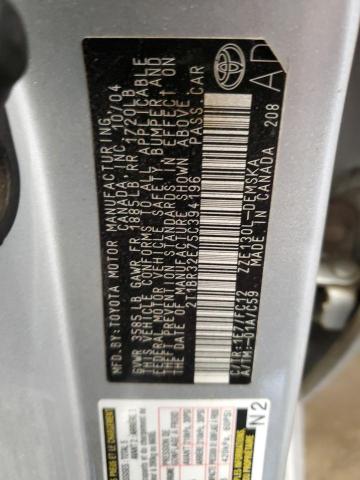 2T1BR32E75C394196 - 2005 TOYOTA COROLLA CE SILVER photo 12