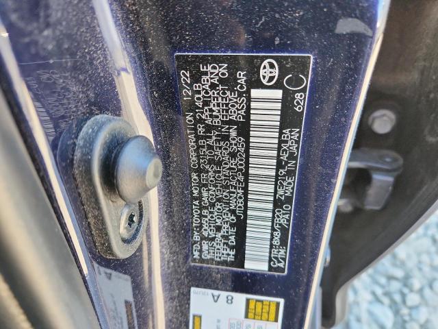 JTDBCMFE4PJ002459 - 2023 TOYOTA COROLLA LE Կապույտ լուսանկար 12