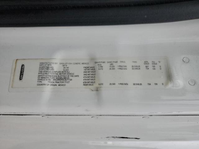 3AKJHHDR0LSLP1129 - 2020 FREIGHTLINER CASCADIA 1 Ақ фото 10