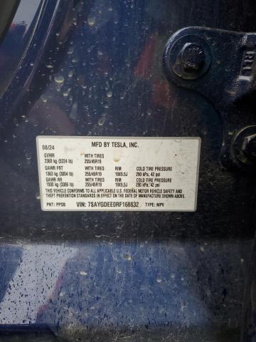 7SAYGDEE0RF168832 - 2024 TESLA MODEL Y Bleu photo 14