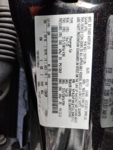 1FADP3K21DL296315 - 2013 FORD FOCUS SE 黑色 照片 12