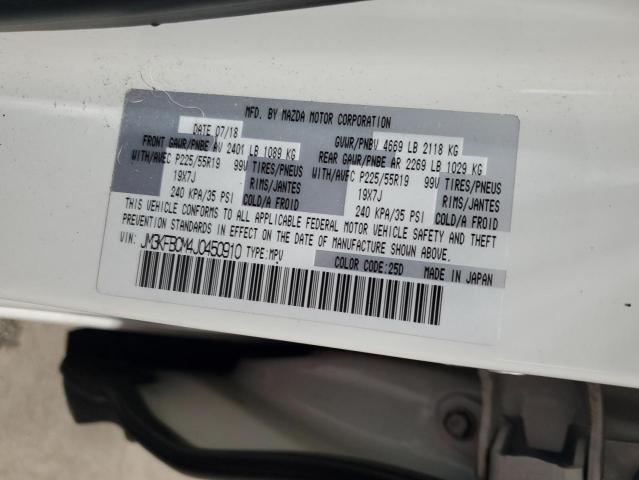 JM3KFBCM4J0450910 - 2018 MAZDA CX-5 TOURING WHITE photo 13