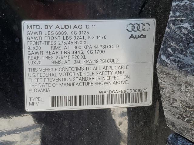 WA1DGAFE6CD006379 - 2012 AUDI Q7 PRESTIGE 黑色 照片 13