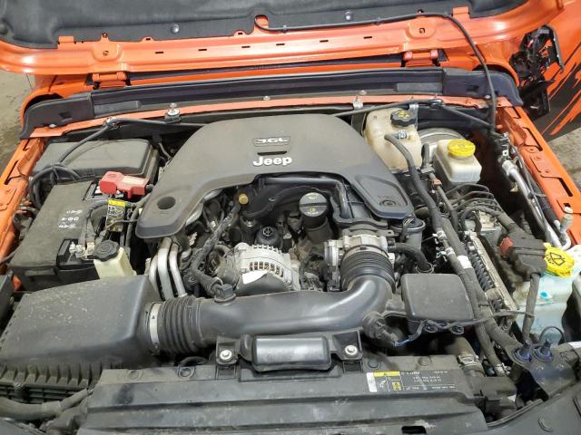 1C4HJXDG0LW288202 - 2020 JEEP WRANGLER U SPORT Naranja foto 11