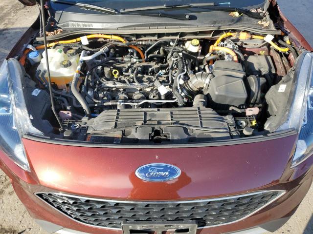 1FMCU0KZ7MUA60283 - 2021 FORD ESCAPE SEL MAROON photo 12