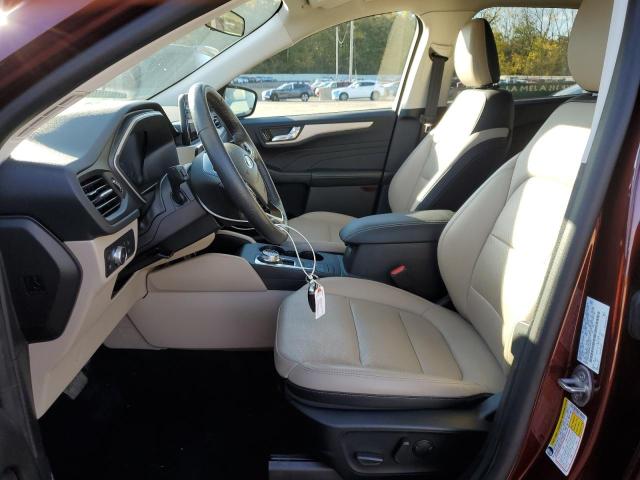 1FMCU0KZ7MUA60283 - 2021 FORD ESCAPE SEL MAROON photo 7
