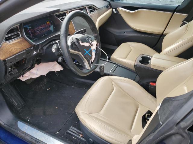 5YJSA1E21GF151382 - 2016 TESLA MODEL S BLUE photo 7