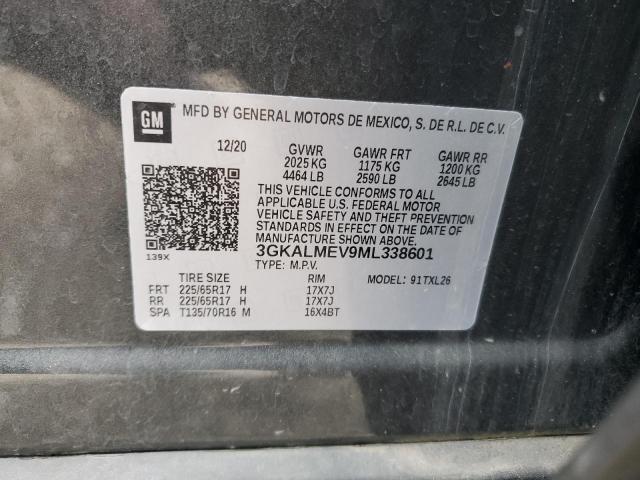 3GKALMEV9ML338601 - 2021 GMC TERRAIN SLE Մոխրագույն լուսանկար 13