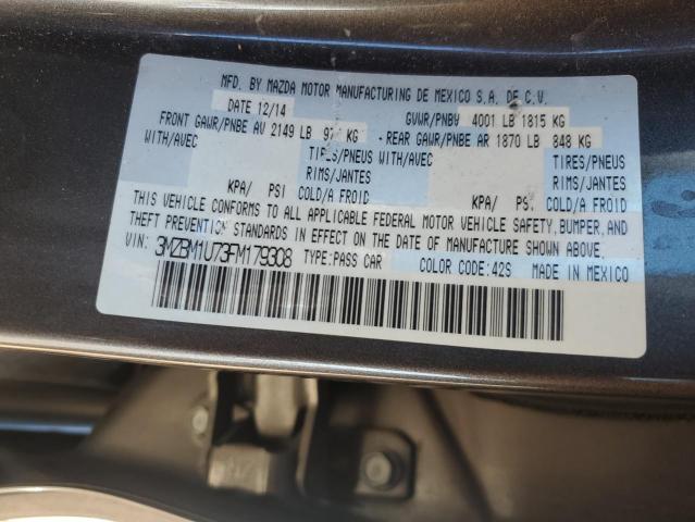 3MZBM1U73FM179308 - 2015 MAZDA 3 SPORT 灰色 照片 13