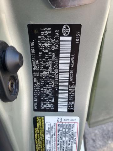 4T1BK36B76U124499 - 2006 TOYOTA AVALON XL 绿色 照片 12