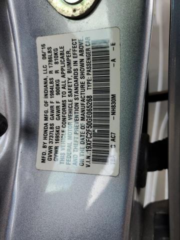 19XFC2F50GE065268 - 2016 HONDA CIVIC LX SILVER photo 14