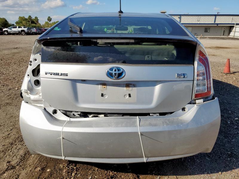 JTDKN3DU0C5507576 - 2012 TOYOTA PRIUS SILVER photo 6