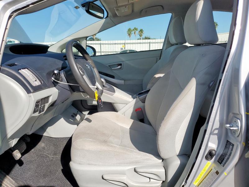 JTDKN3DU0C5507576 - 2012 TOYOTA PRIUS SILVER photo 7