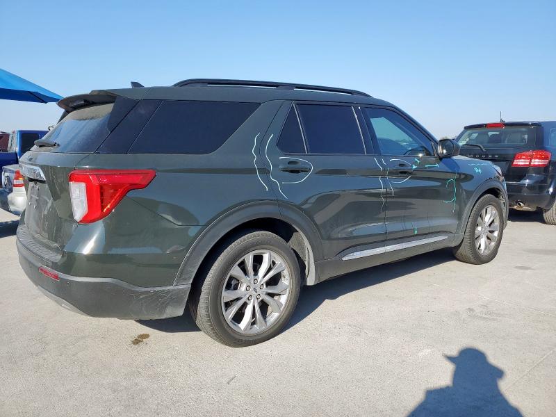 1FMSK7DH9NGA84132 - 2022 FORD EXPLORER XLT მწვანე ფოტო 3