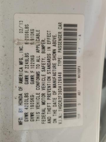 1HGCR2F36DA126848 - 2013 HONDA ACCORD LX Blanco foto 13
