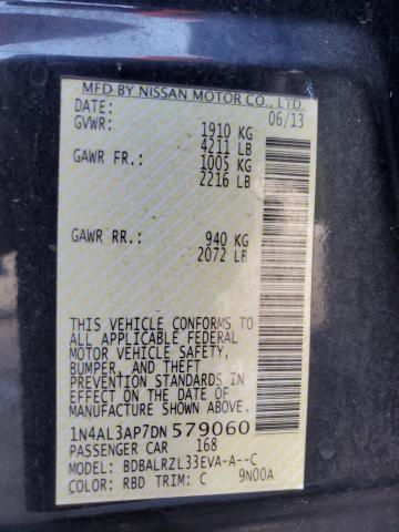 1N4AL3AP7DN579060 - 2013 NISSAN ALTIMA 2.5 蓝色 照片 12