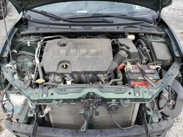 2T1BURHE1FC393023 - 2015 TOYOTA COROLLA L GREEN photo 11