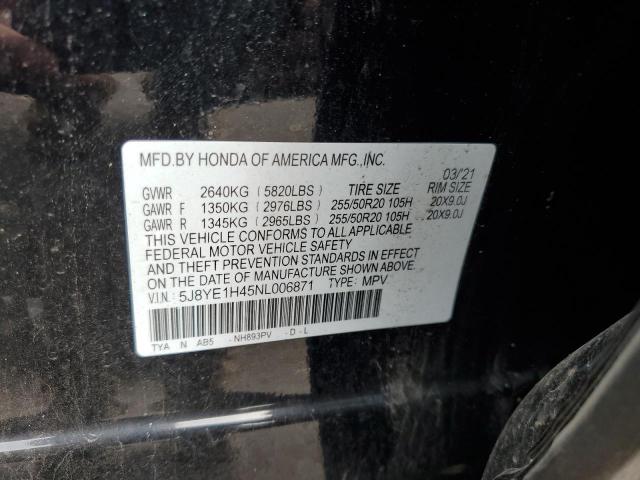 5J8YE1H45NL006871 - 2022 ACURA MDX TECHNOLOGY Қара фото 12