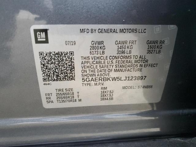 5GAERBKW5LJ123897 - 2020 BUICK ENCLAVE ESSENCE 银色 照片 14