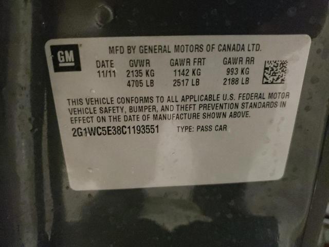 2G1WC5E38C1193551 - 2012 CHEVROLET IMPALA LTZ فحمي صورة 12