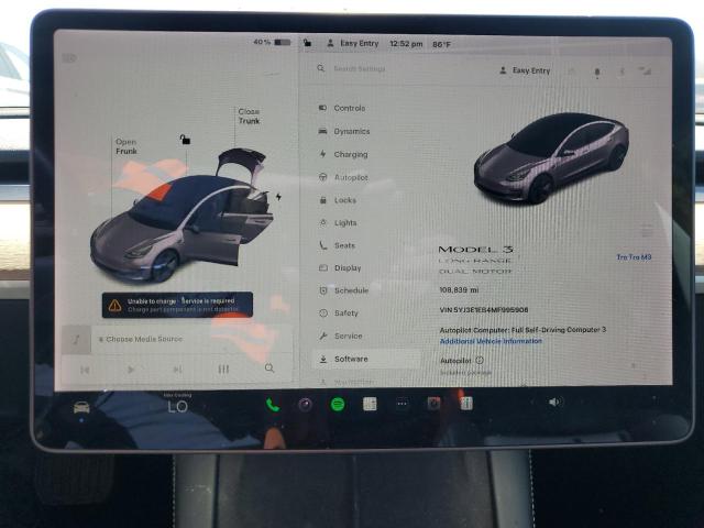 5YJ3E1EB4MF995906 - 2021 TESLA MODEL 3 Серый фото 9