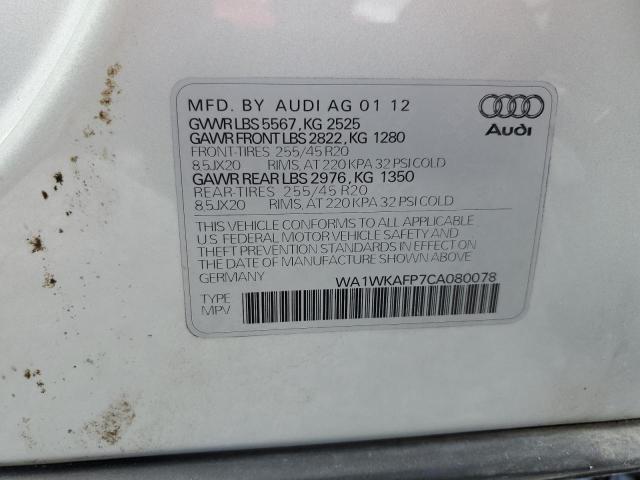 WA1WKAFP7CA080078 - 2012 AUDI Q5 PRESTIGE SILVER photo 14