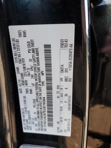 1FMCU9J97EUE19364 - 2014 FORD ESCAPE TITANIUM შავი ფოტო 13