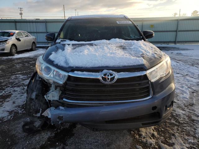 5TDJKRFH1ES020648 - 2014 TOYOTA HIGHLANDER XLE BLUE photo 5
