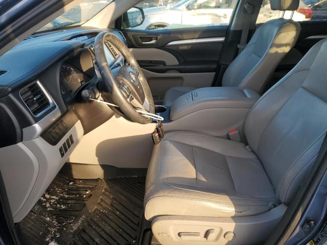 5TDJKRFH1ES020648 - 2014 TOYOTA HIGHLANDER XLE BLUE photo 7