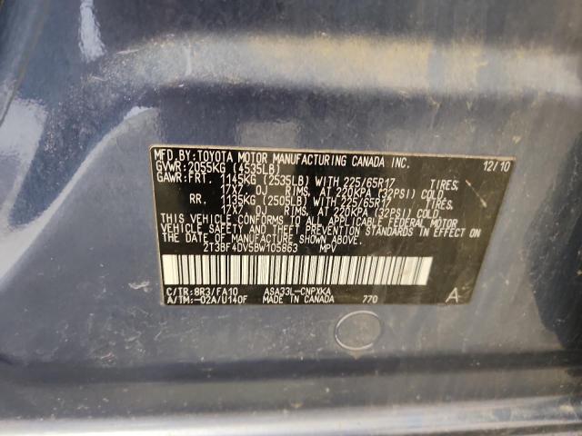 2T3BF4DV5BW105863 - 2011 TOYOTA RAV4 Mavi foto 13